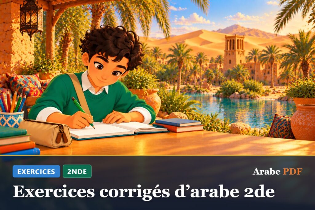 Exercices corrigés d’arabe 2de – Arabe PDF