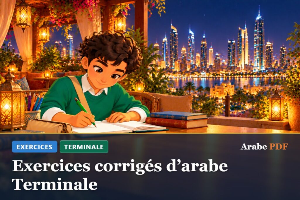 Exercices corrigés d’arabe Terminale – Arabe PDF