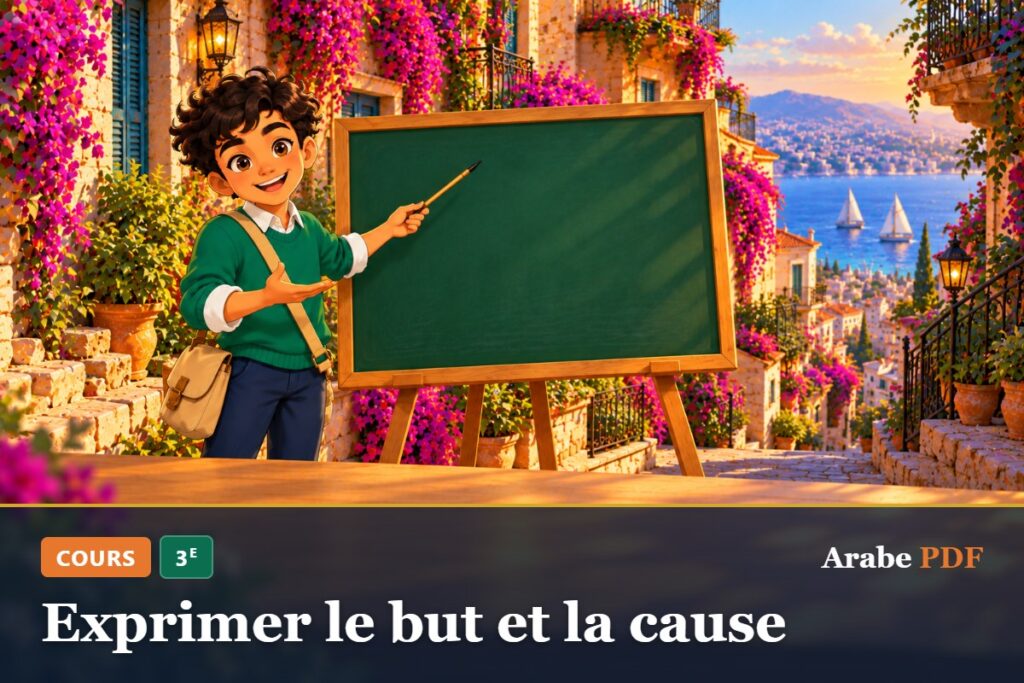 Cours d’arabe 3e : Exprimer le but et la cause