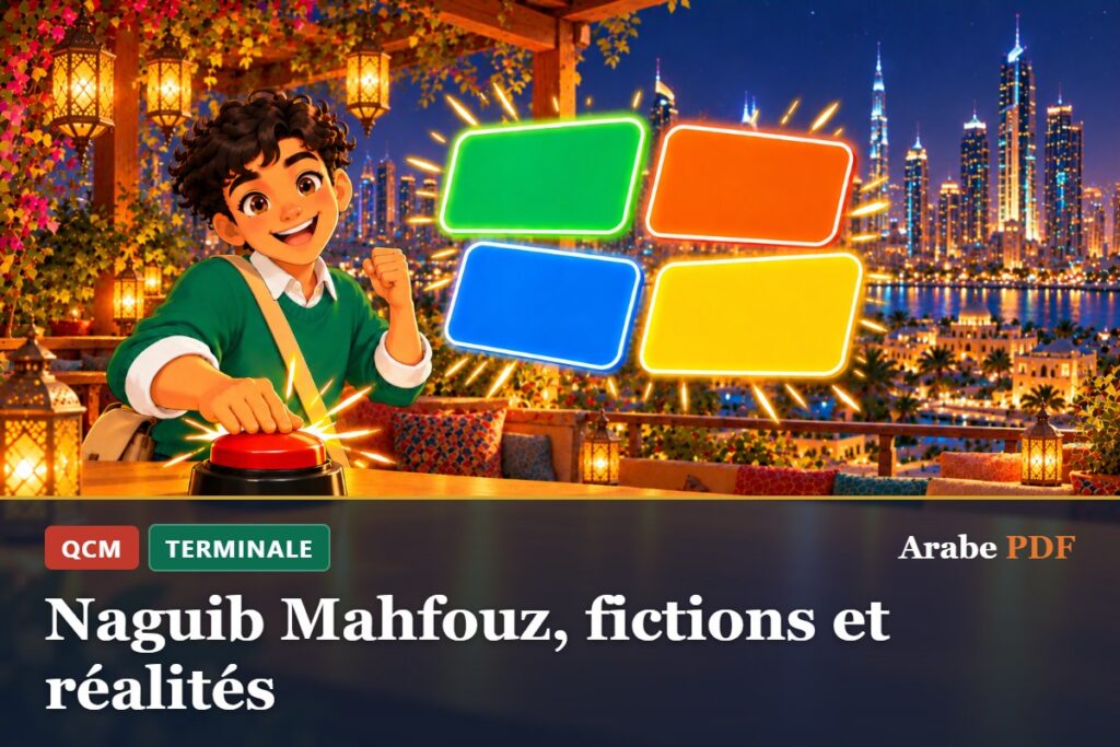 QCM d’arabe Terminale : Naguib Mahfouz, fictions et réalités