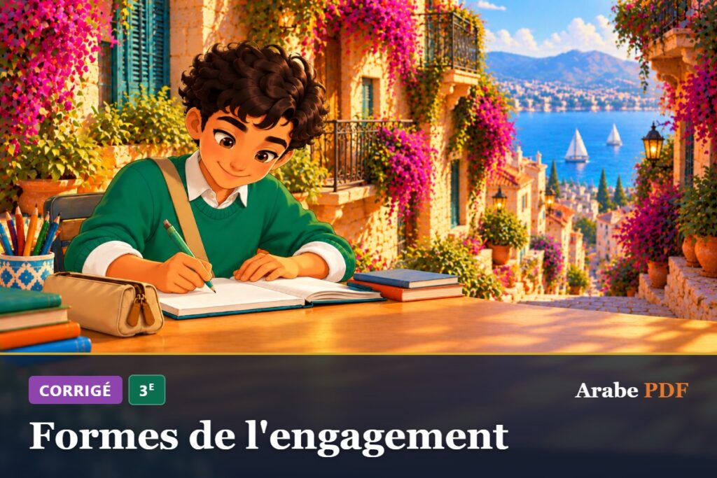 Corrigé des exercices d’arabe 3e : Formes de l'engagement