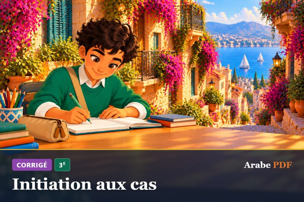 Corrigé des exercices d’arabe 3e : Initiation aux cas