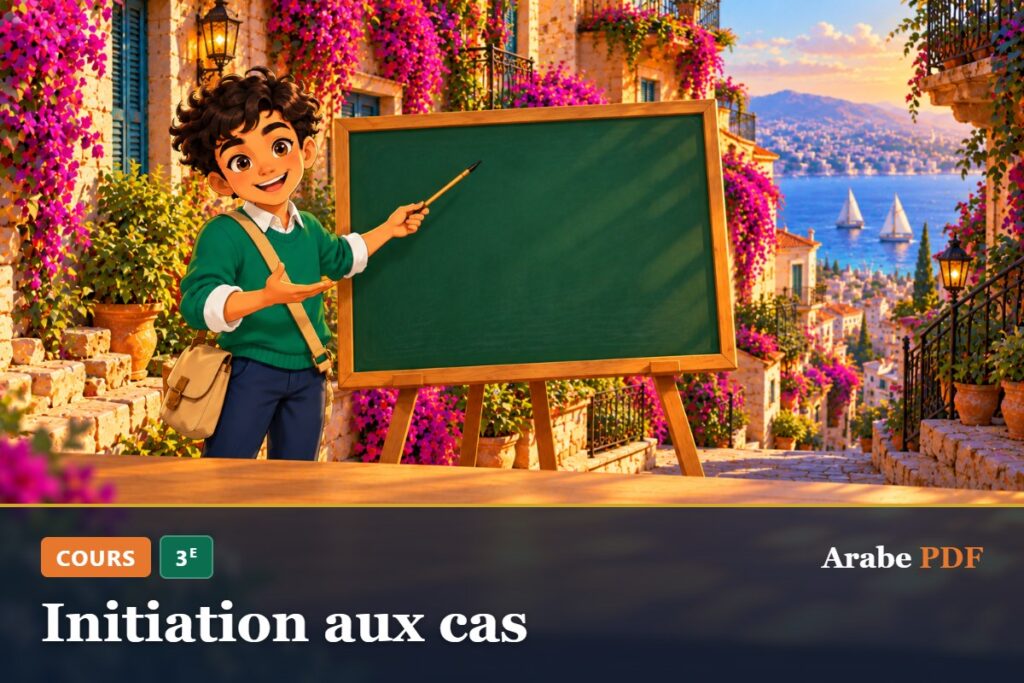Cours d’arabe 3e : Initiation aux cas