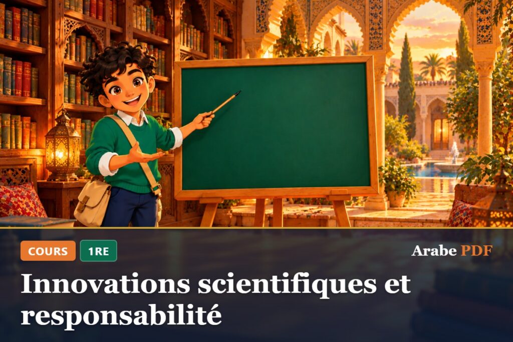 Cours d’arabe 1re : Innovations scientifiques et responsabilité