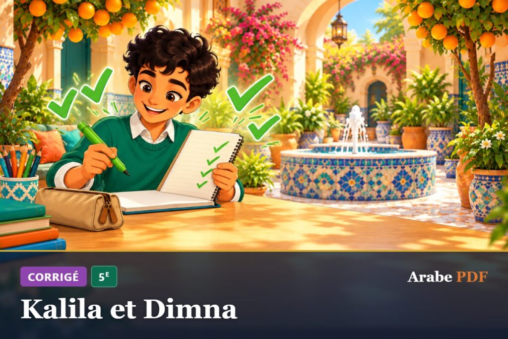 Corrigé des exercices d’arabe 5e : Kalila et Dimna