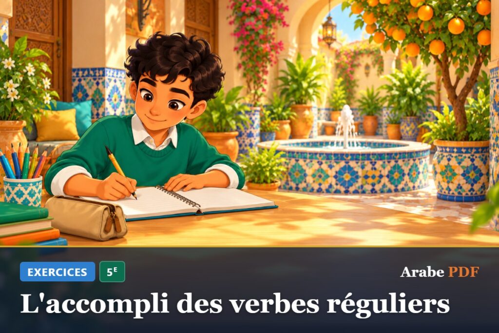 Exercices d’arabe 5e : L'accompli des verbes réguliers