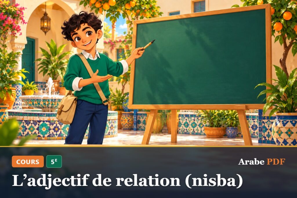 Cours d’arabe 5e : L’adjectif de relation (nisba)
