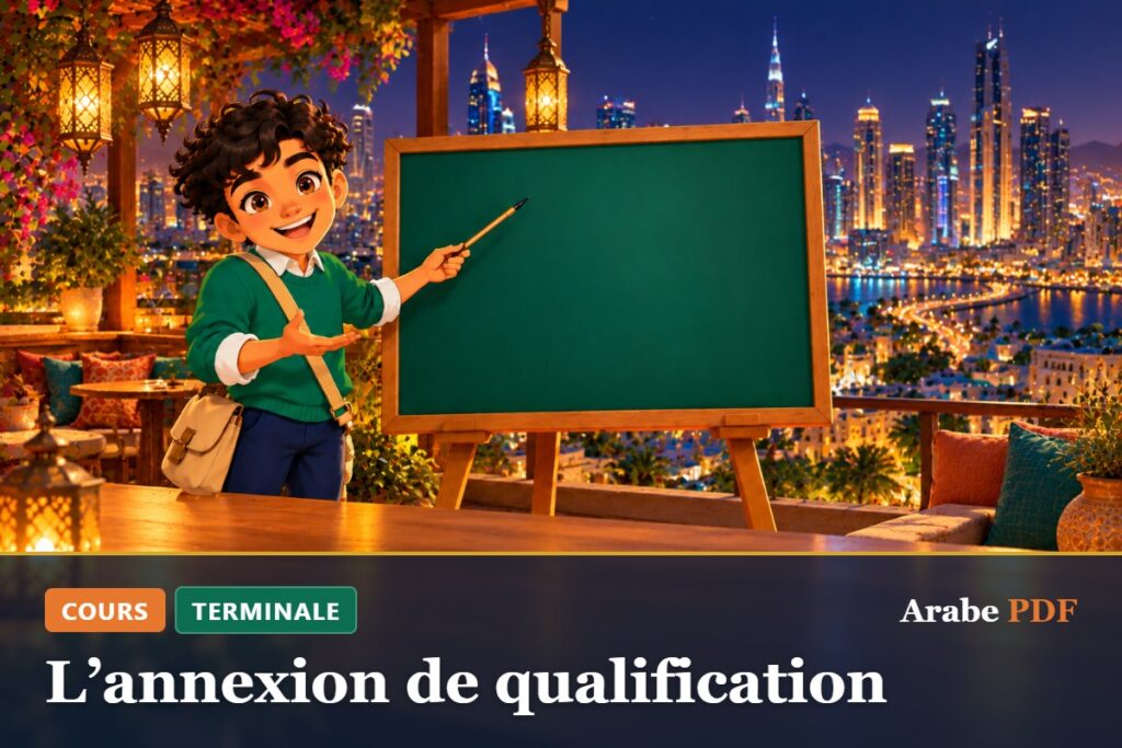 Cours d’arabe Terminale : L’annexion de qualification