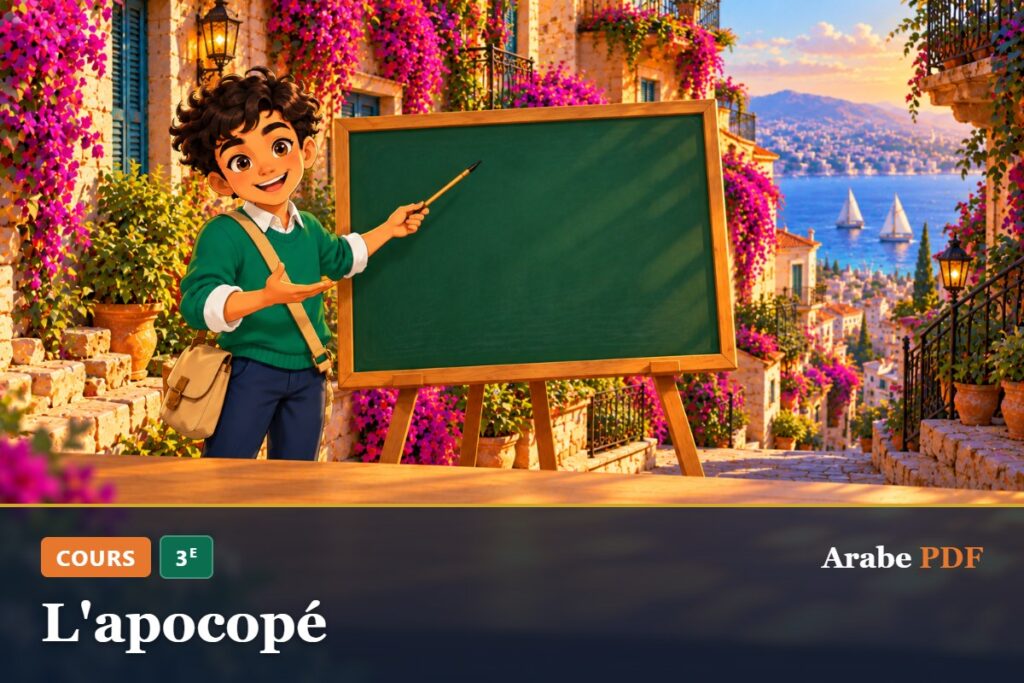Cours d’arabe 3e : L'apocopé
