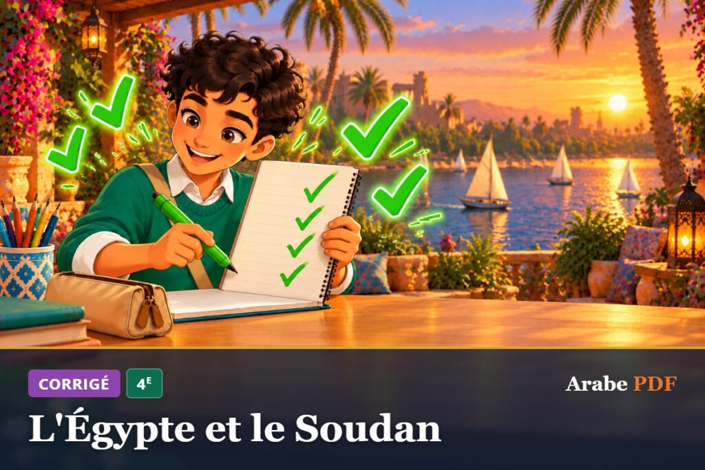 Corrigé des exercices d’arabe 4e : L'Égypte et le Soudan