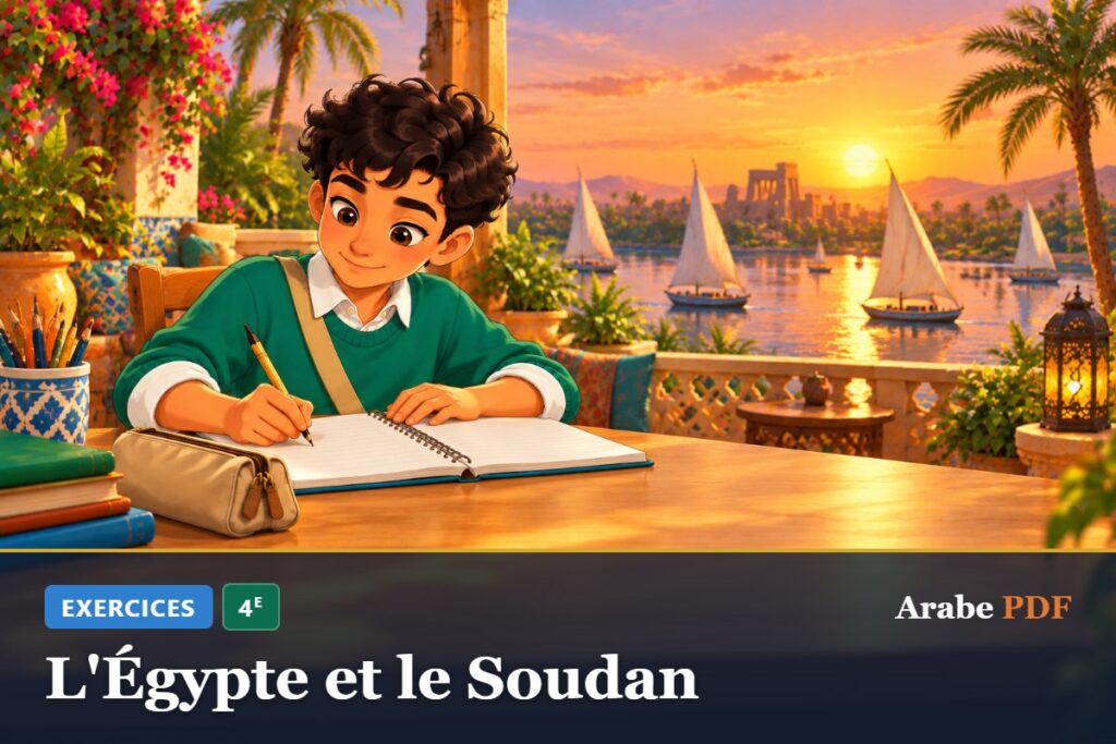 Exercices d’arabe 4e : L'Égypte et le Soudan