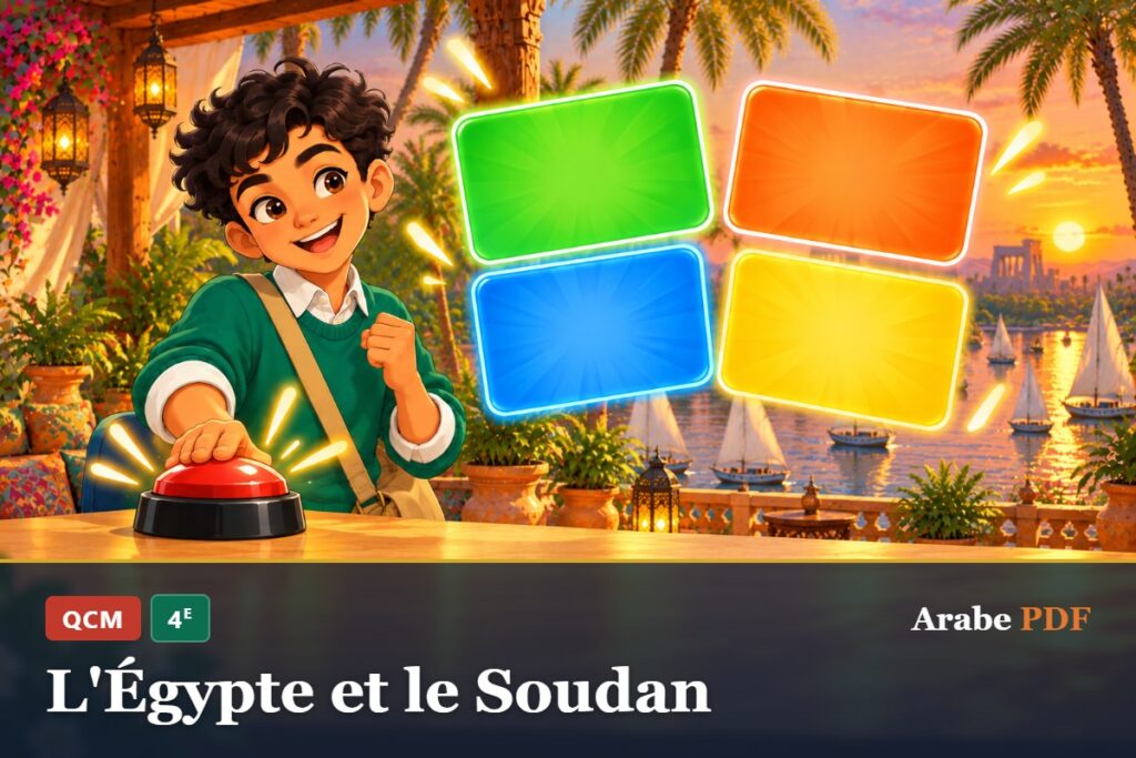 QCM d’arabe 4e : L'Égypte et le Soudan