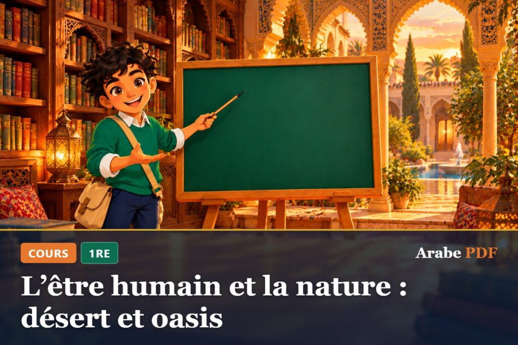 Cours d’arabe 1re : L’être humain et la nature : désert et oasis