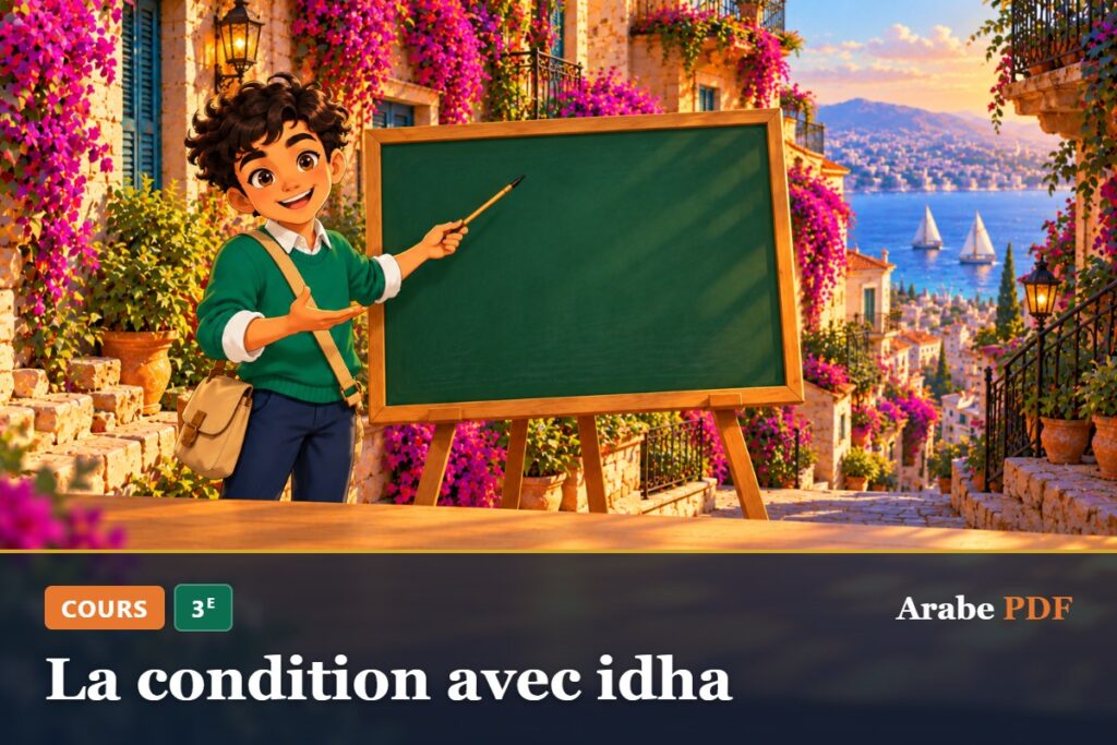 Cours d’arabe 3e : La condition avec idha