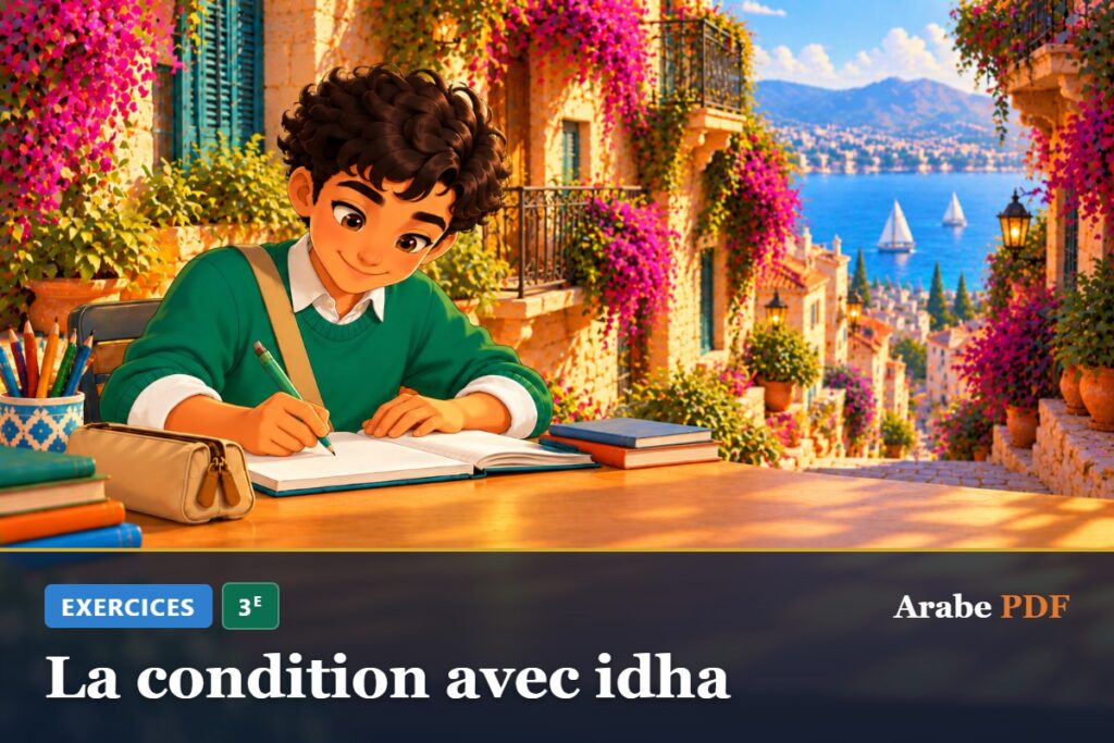 Exercices d’arabe 3e : La condition avec idha