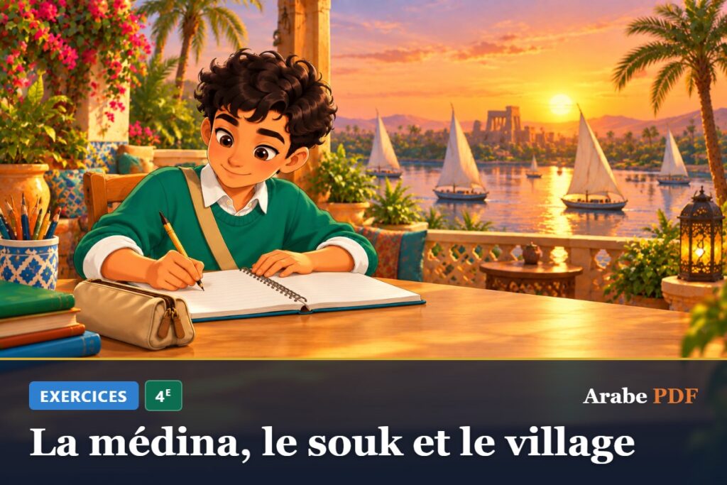 Exercices d’arabe 4e : La médina, le souk et le village