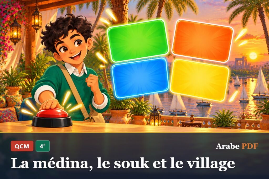 QCM d’arabe 4e : La médina, le souk et le village