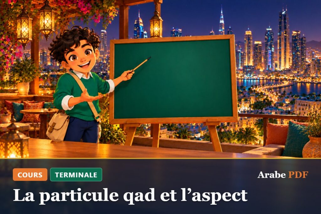 Cours d’arabe Terminale : La particule qad et l’aspect