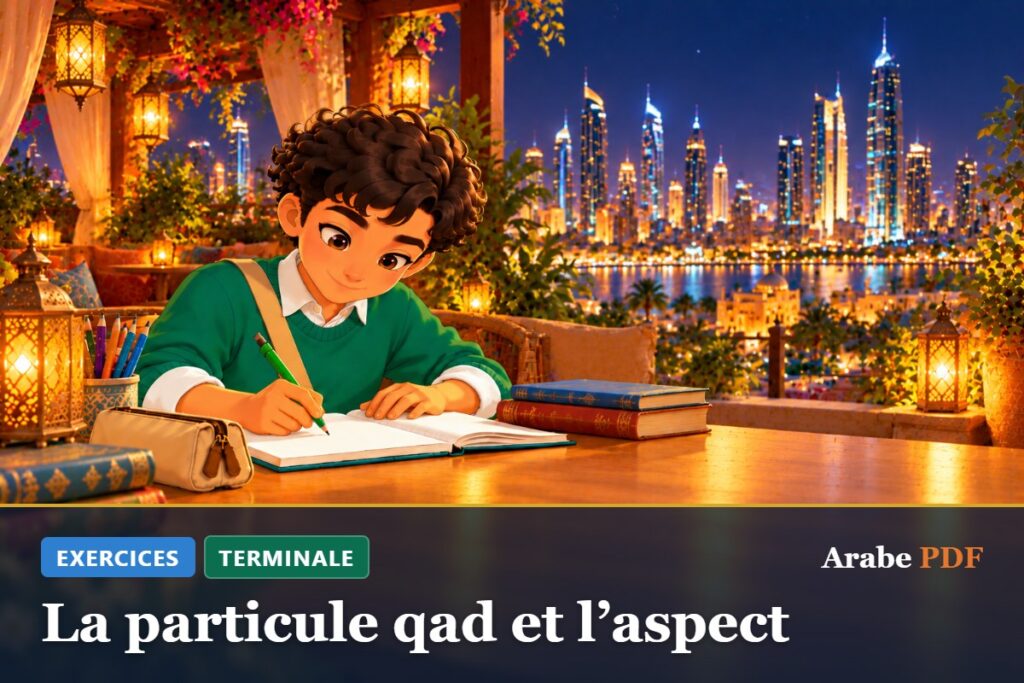 Exercices d’arabe Terminale : La particule qad et l’aspect