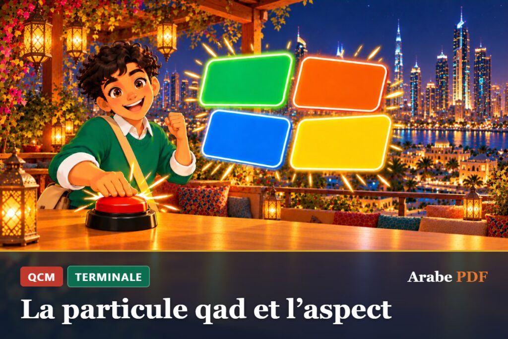 QCM d’arabe Terminale : La particule qad et l’aspect