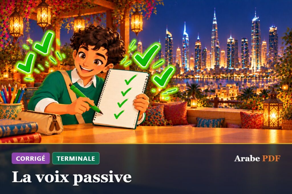 Corrigé des exercices d’arabe Terminale : La voix passive