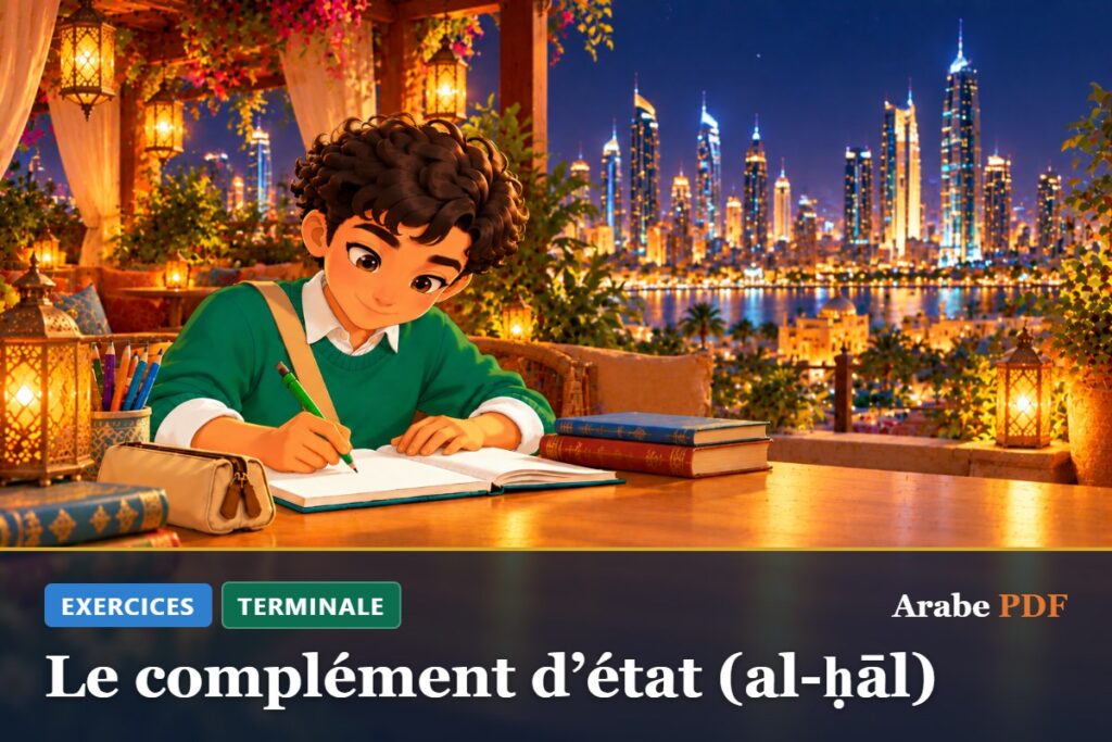 Exercices d’arabe Terminale : Le complément d’état (al-ḥāl)