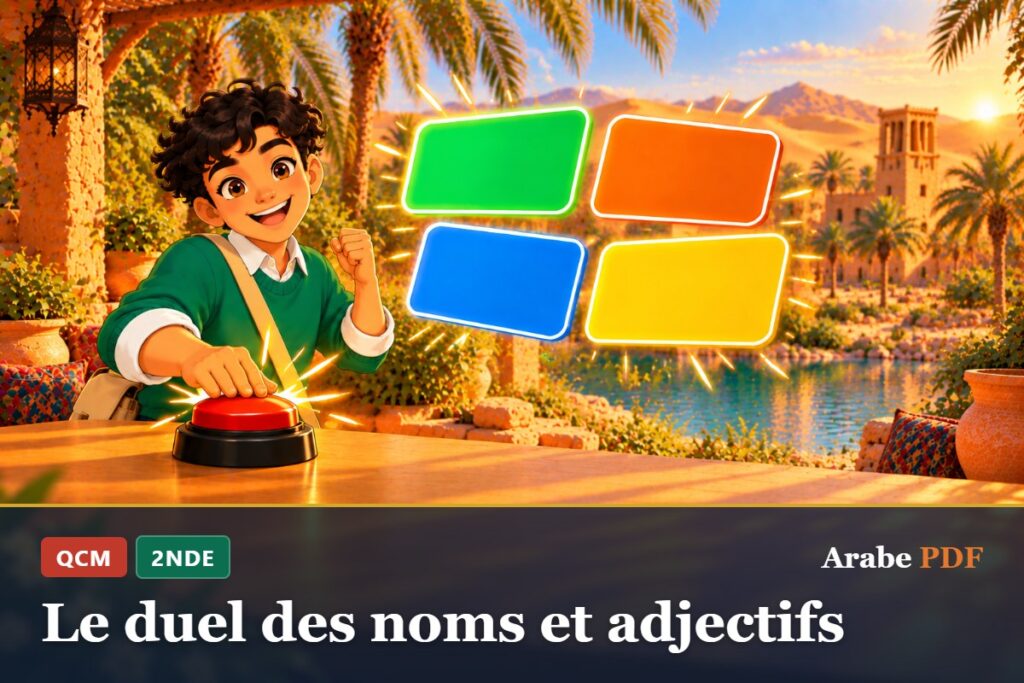 QCM d’arabe 2nde : Le duel des noms et adjectifs