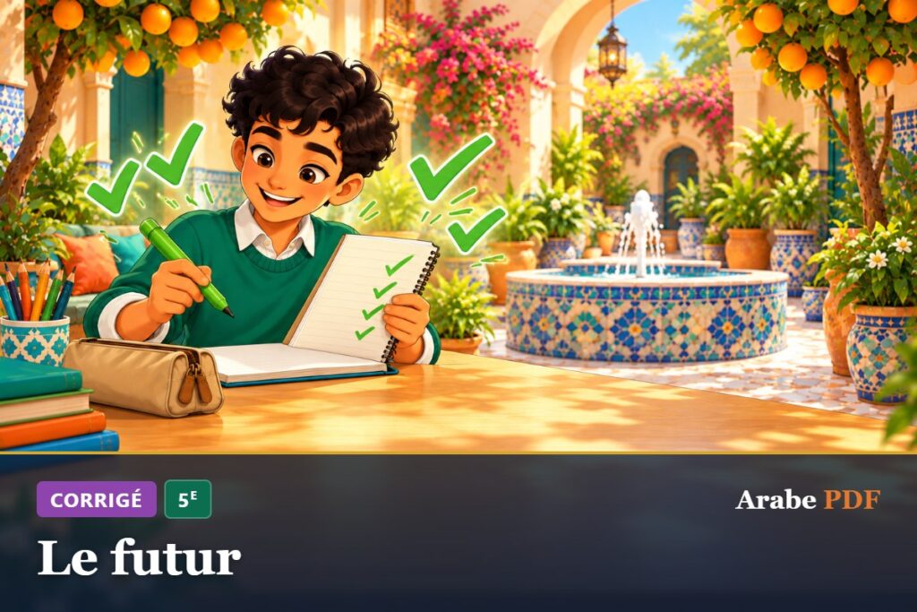 Corrigé des exercices d’arabe 5e : Le futur