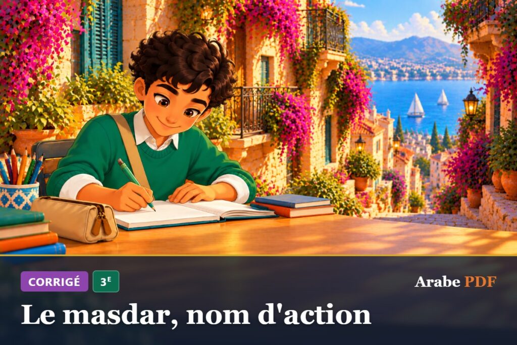 Corrigé des exercices d’arabe 3e : Le masdar, nom d'action