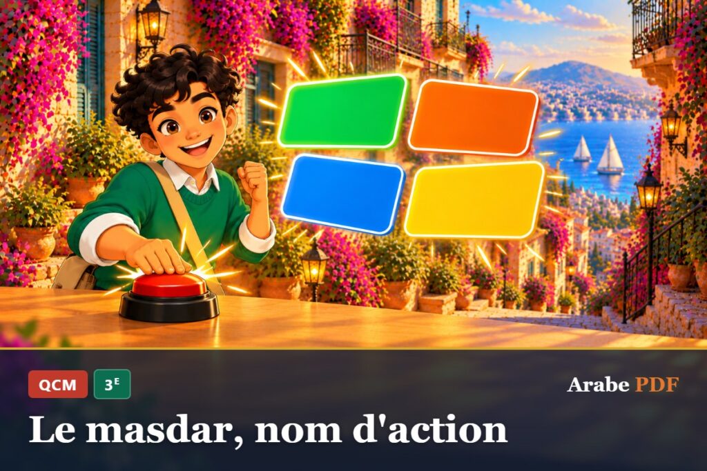 QCM d’arabe 3e : Le masdar, nom d'action