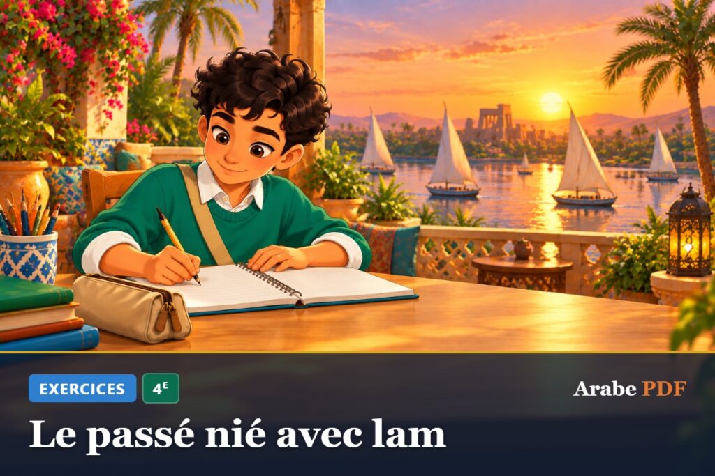Exercices d’arabe 4e : Le passé nié avec lam