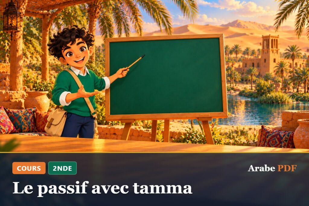Cours d’arabe 2nde : Le passif avec tamma