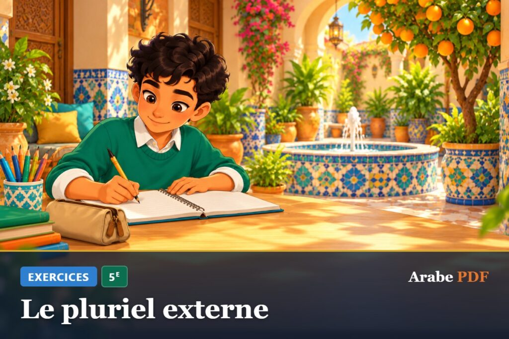 Exercices d’arabe 5e : Le pluriel externe