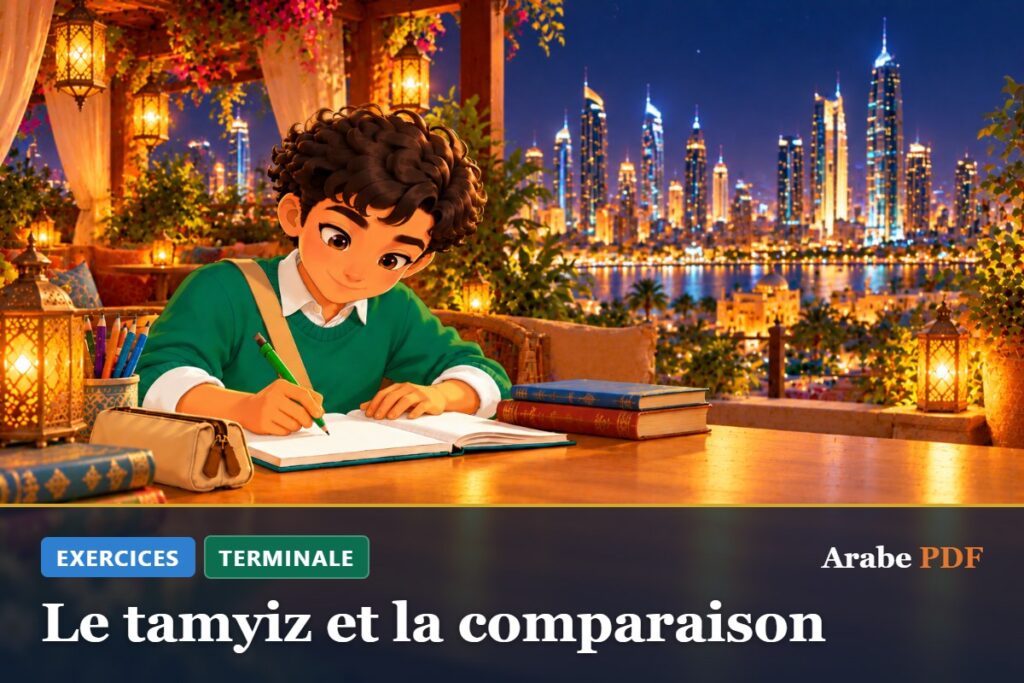 Exercices d’arabe Terminale : Le tamyiz et la comparaison