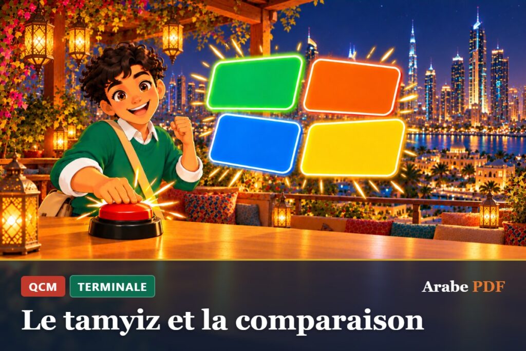 QCM d’arabe Terminale : Le tamyiz et la comparaison