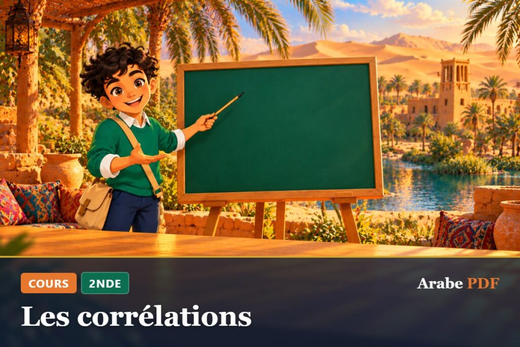 Cours d’arabe 2nde : Les corrélations