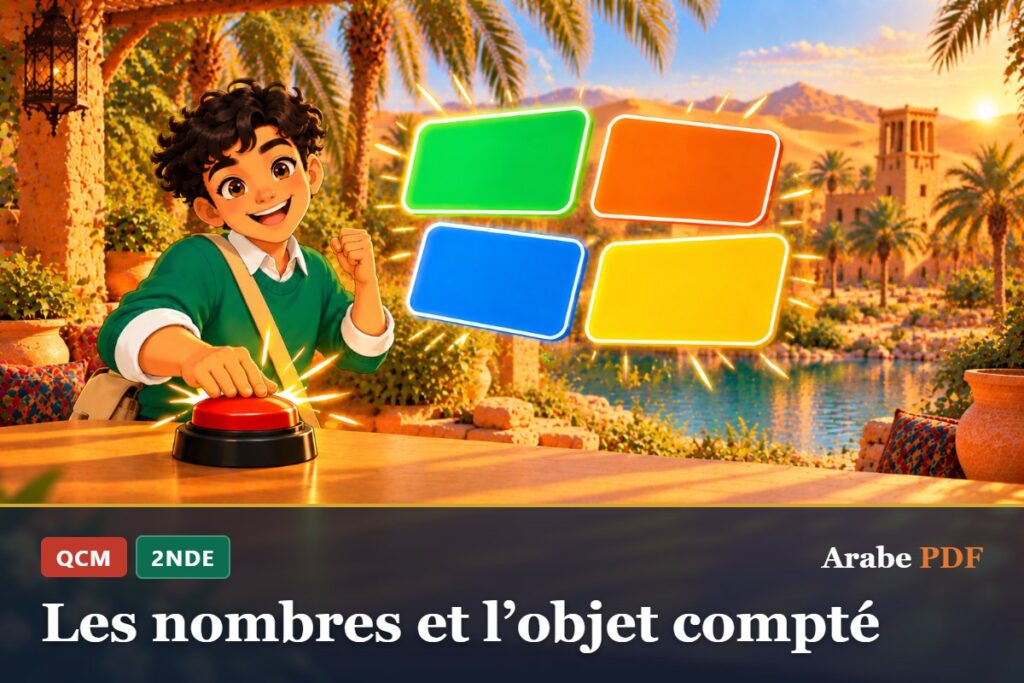 QCM d’arabe 2nde : Les nombres et l’objet compté