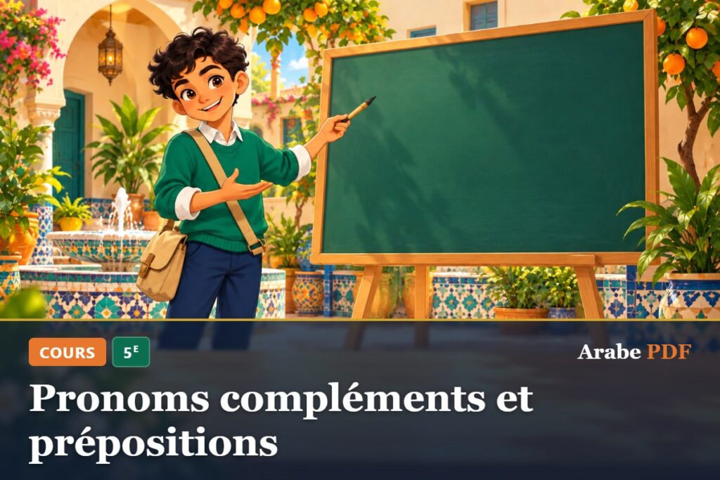 Cours d’arabe 5e : Pronoms compléments et prépositions