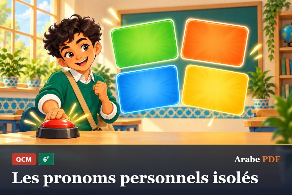 QCM d’arabe 6e : Les pronoms personnels isolés