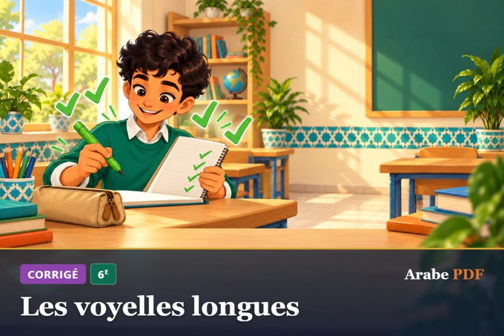 Corrigé des exercices d’arabe 6e : Les voyelles longues