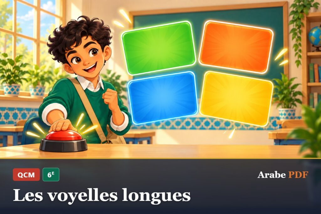 QCM d’arabe 6e : Les voyelles longues