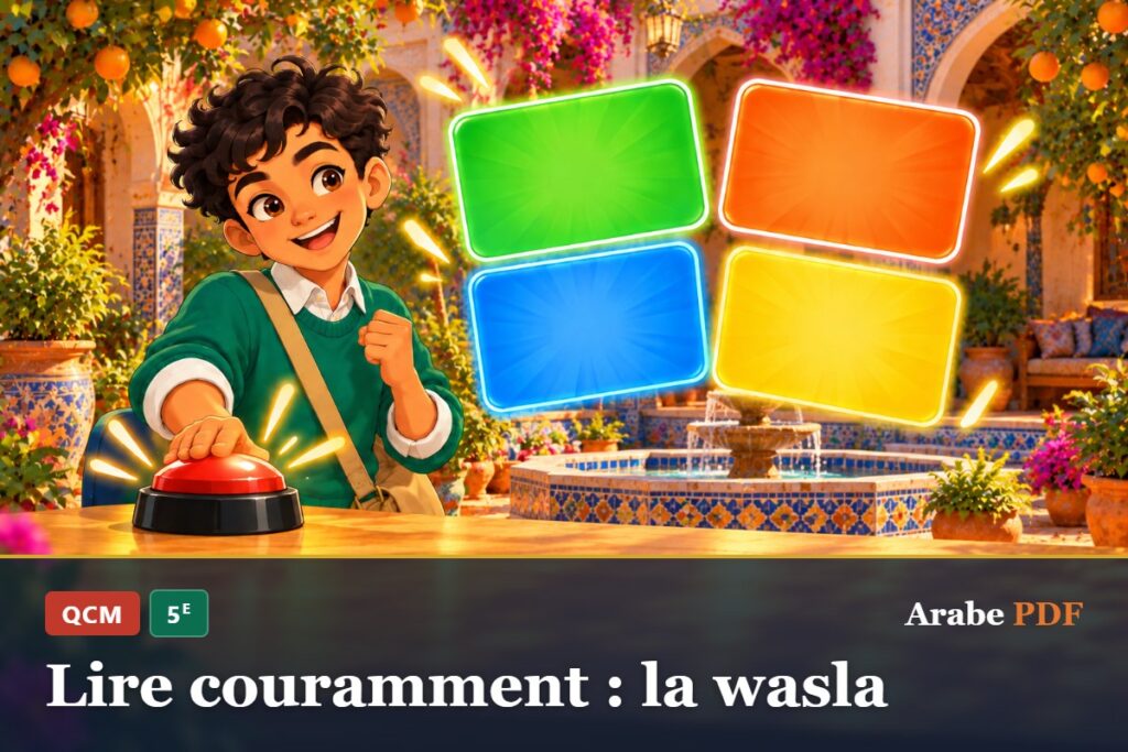 QCM d’arabe 5e : Lire couramment : la wasla