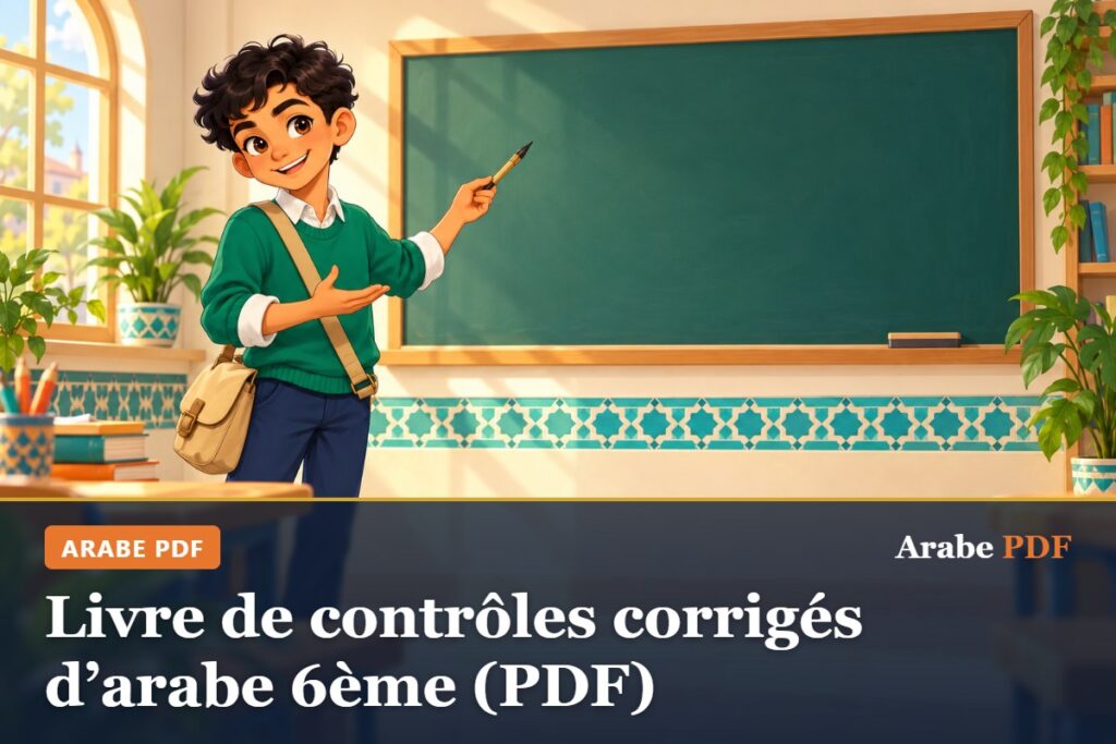 Livre de contrôles corrigés d’arabe 6ème (PDF) – Arabe PDF
