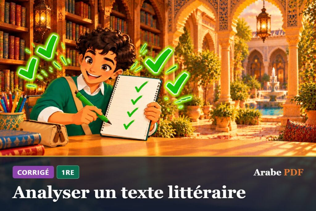 Corrigé des exercices d’arabe 1re : Analyser un texte littéraire
