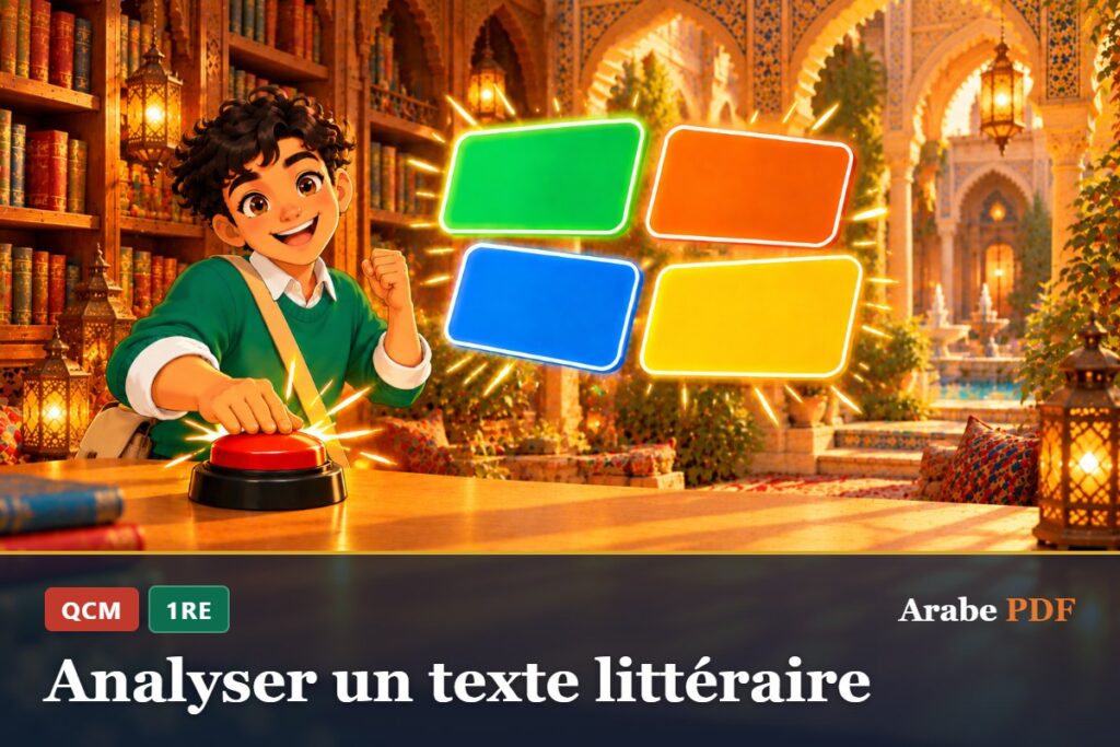 QCM d’arabe 1re : Analyser un texte littéraire