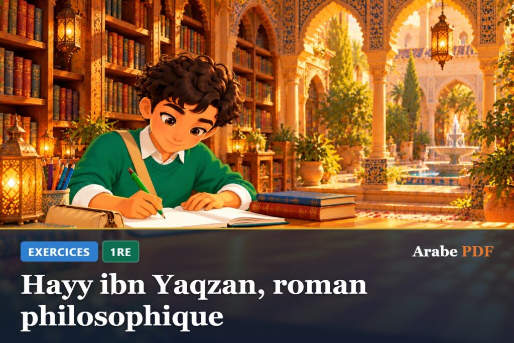 Exercices d’arabe 1re : Hayy ibn Yaqzan, roman philosophique