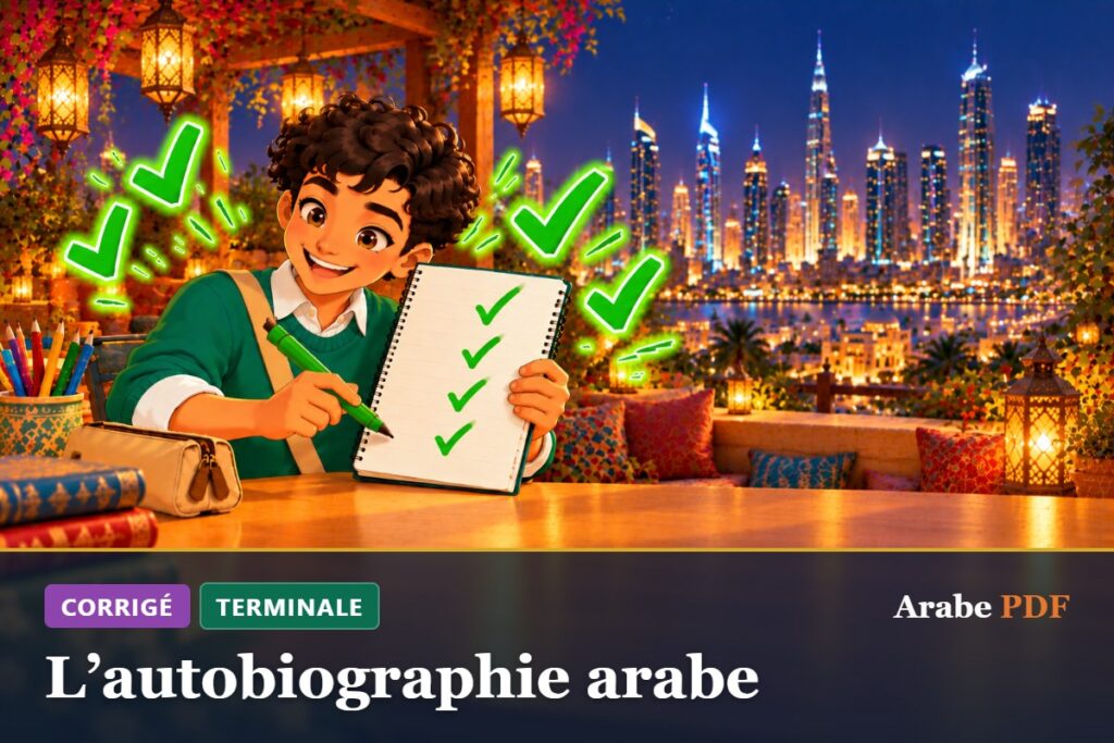 Corrigé des exercices d’arabe Terminale : L’autobiographie arabe