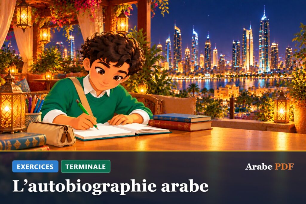 Exercices d’arabe Terminale : L’autobiographie arabe
