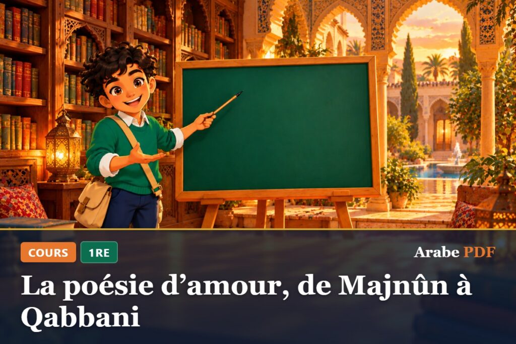 Cours d’arabe 1re : La poésie d’amour, de Majnûn à Qabbani