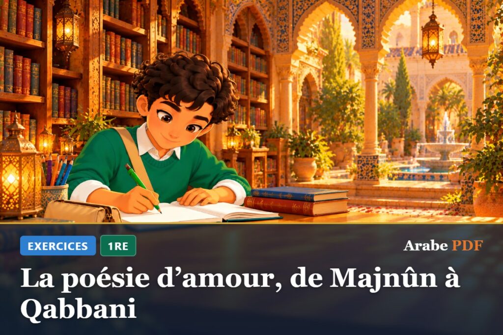 Exercices d’arabe 1re : La poésie d’amour, de Majnûn à Qabbani